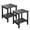 Embossed Wood Grain-Black 2-Pack, variant on Danolapsi 2PCS Adirondack Outdoor Side Table 18 x 15 in,HDPE 2-Tier Patio Side Tables for Outside,All-Weather End Table,Weather Resistant/Easy Maintenance, for Patio, Pool, Deck, Porch, Backyard