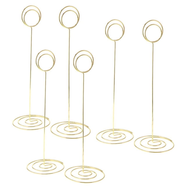 Soporte para tarjetas Advancent 6 uds 22cm de alto color oro