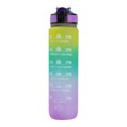 thumbnail image 2 of Vasos de agua de 1000ml, hervidor deportivo con degradado de paja para adultos y niños (amarillo, verde, morado) Ndcxsfigh Libre de BPA, 2 of 6