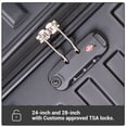 thumbnail image 3 of Travelhouse 6 Piece Hardshell Luggage Set Lightweight Suitcase with TSA Lock and Spinner Wheels with Backpack, Duffel Bag ,Packing Cubes, Black, 3 of 11