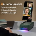 thumbnail image 2 of ASEAT Regalos para hombres él, soporte para teléfono celular con altavoz Bluetooth y luz LED que cambia de color, regalos únicos para mujeres, papá, su marido, regalos de cumpleaños para hombres, 2 of 5