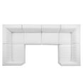 thumbnail image 3 of Modway Conjure Channel Tufted Performance Velvet 6-Piece U-Shaped Sectional in Gold White, 3 of 10