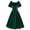 QR1-Green, variant on Meichang Women's Velvet Dresses Trendy Print Short Sleeve Square Neck Wedding Guest Dresses A-Lien Long Cocktail Party Ball Gown