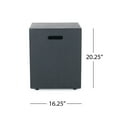 thumbnail image 4 of GDF Studio Fruite Outdoor 50,000 BTU Lightweight Concrete Rectangular Fire Pit Table with Tank Holder, Dark Gray and Natural, 4 of 13