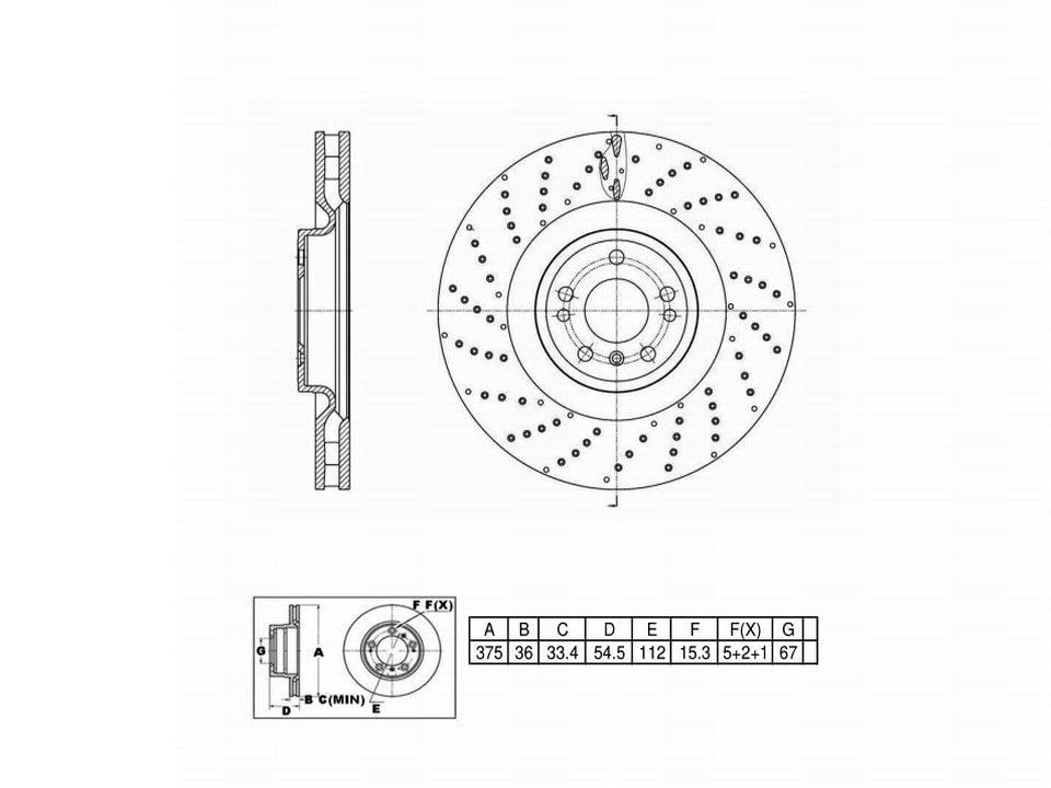 Winstop Brake Rotor, Front WS252313, Mercedes-Benz GL450 2016-2013