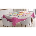 thumbnail image 1 of Ambesonne Retro Tablecloth Rectangular Table Cover, Joy Anniversary, 60"x90", Multicolor, 1 of 3