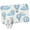 White, variant on Runner Rug 1.64'x5.25', Blue Hot Air Balloon Non Slip Backing Floor Mats Soft Area Rugs, Absorbent Muddy Dirt Trapping Carpet for Entryway Hallway Kitchen Bedroom Modern Balloon Float Clouds