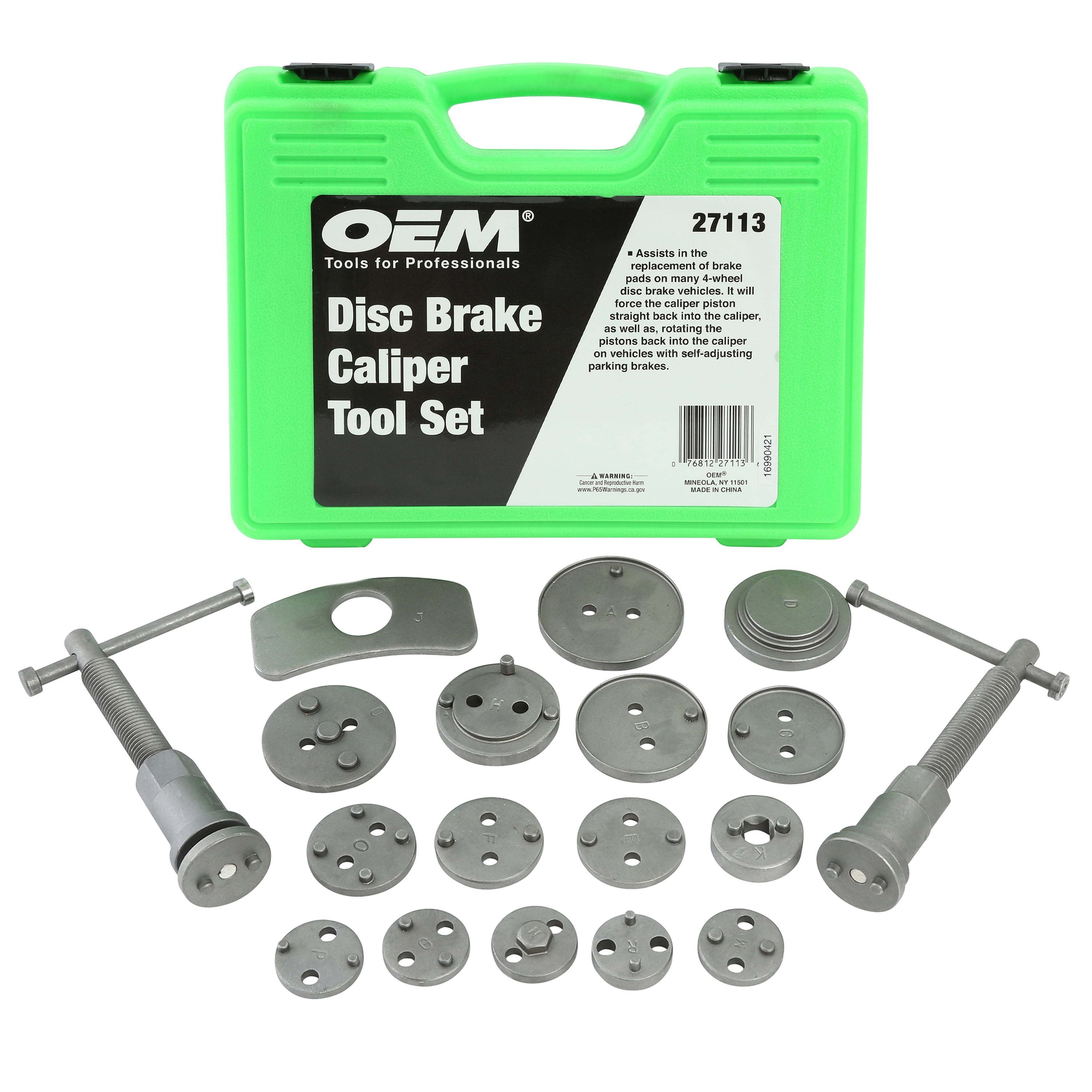 OEMTOOLS 27113 18 Piece Disc Caliper Set, Brake Pad Replacement Tool
