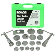 OEMTOOLS 27113 18 Piece Disc Caliper Set, Brake Pad Replacement Tool, Works on Most Domestic Cars with Disc Brakes, Forces Pistons Back into the Caliper