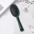 thumbnail image 1 of Green Anti-Static Hair Brush: Scalp Massage Comb for Curling & Styling with Air Cushion Technology, 1 of 5