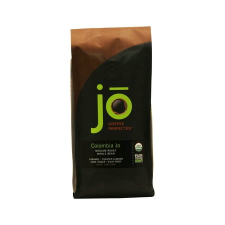 COLOMBIA JO: Organic Whole Bean Colombian Coffee, Medium Roast, 12 oz