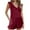 Red, variant on YANHAIGONG Summer 2025 One Piece Swimsuit Women Built In Bra Shorts Bathing Suits Full Coverage Ruffle Romper Swimsuits with Pockets