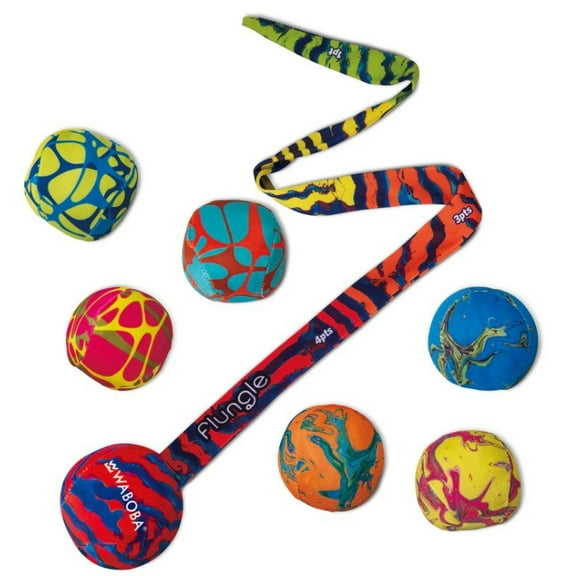 Waboba FLUNGLE Ball Toss Game Bocce with a Tail 2-6 Player Game Fun Yard Game and Beach Game for Family and Friends