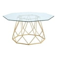 thumbnail image 3 of Furniture of America Flagg Glass Top Coffee Table, Gold, 3 of 6