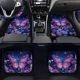 thumbnail image 4 of HUIACONG Purple Butterfly Daisy Car Floor Mats with Steering Wheel Cover and Car Seat Covers All Weather Driver Seat, Passenger Seat and Rear Floor Mats Easy Installation for Additional Protection, 4 of 8