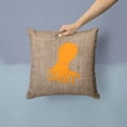 thumbnail image 2 of Carolines Treasures BB1098-BL-OR-PW1414 Octopus Burlap and Orange   Canvas Fabric Decorative Pillow BB1098 14Hx14W, 2 of 4