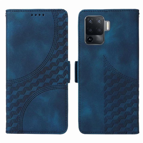 Funda GANGXUN para OPPO Reno 5 Lite con diseño acolchado elegante, cuero PU, protección total y ajuste preciso