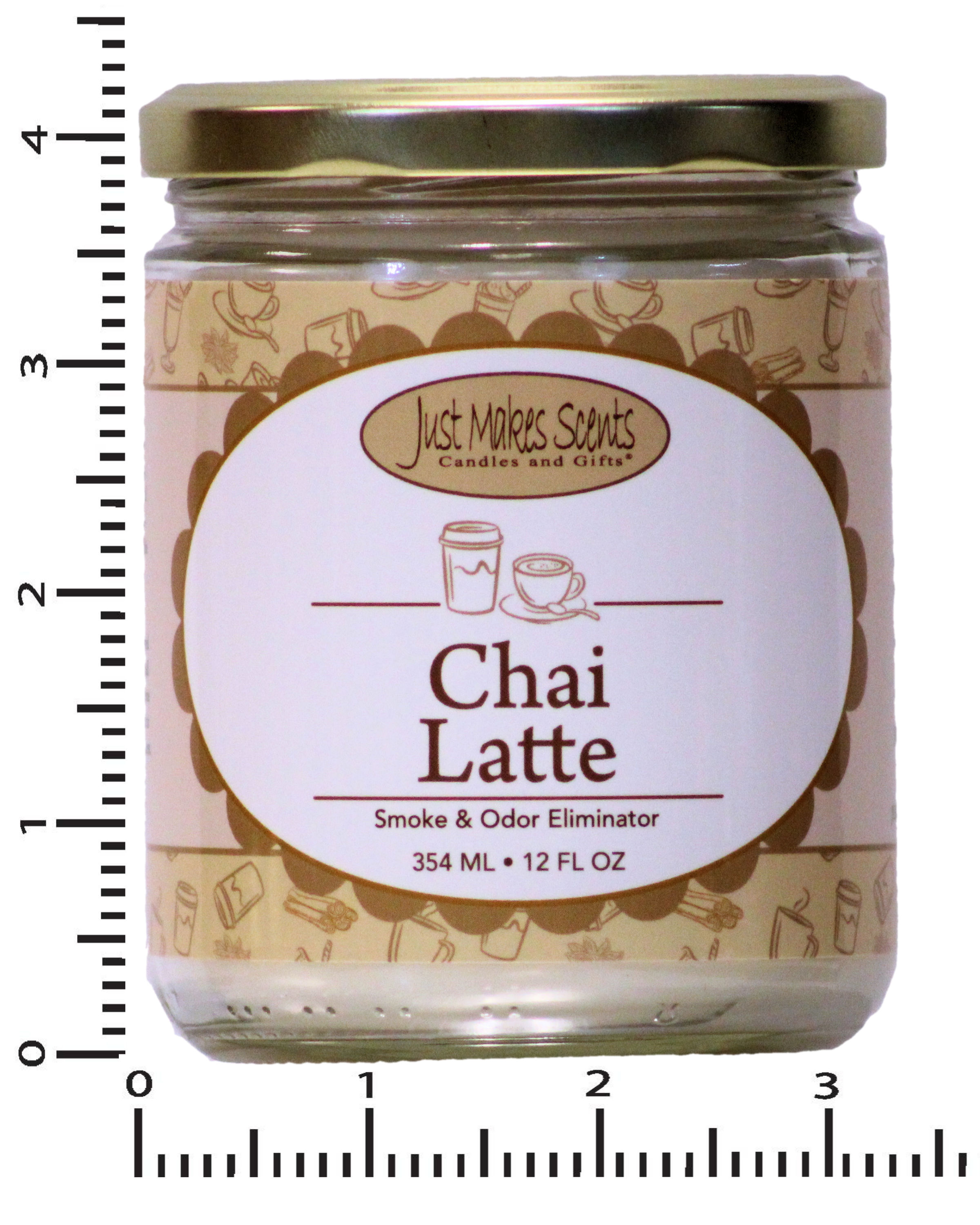 Chai Latte Smoke and Odor Eliminator Salsa Jar Candle 12oz -Just Makes Scents Candles & Gifts