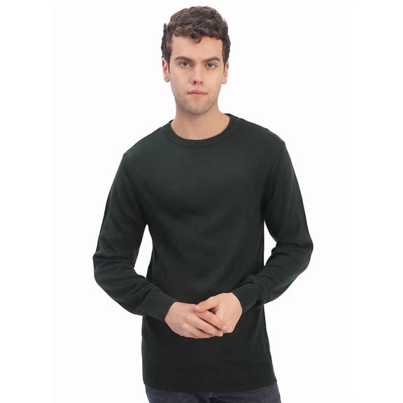 Cavardi Casual Men’s Round Neck Sweater – Green | XL
