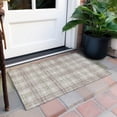 thumbnail image 6 of Addison Rugs Chantille Indoor/Outdoor Transitional Plaid Beige Washable Rectangle Rug, 1'8" x 2'6", 6 of 6