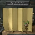 thumbnail image 2 of Red Lantern 7 ft. Tall Woven Fiber Folding Screen - Dark Beige - 6 Panel, 2 of 6