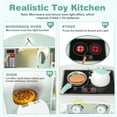 thumbnail image 4 of OLAKIDS Corner Kids Kitchen Playset, Toddler Wooden Pretend Cooking Set with Lights Sounds Coffee Machine Washing Machine, Stove Removable Sink Storage Cabinet, Simulation Play Kitchen Toy, 4 of 9