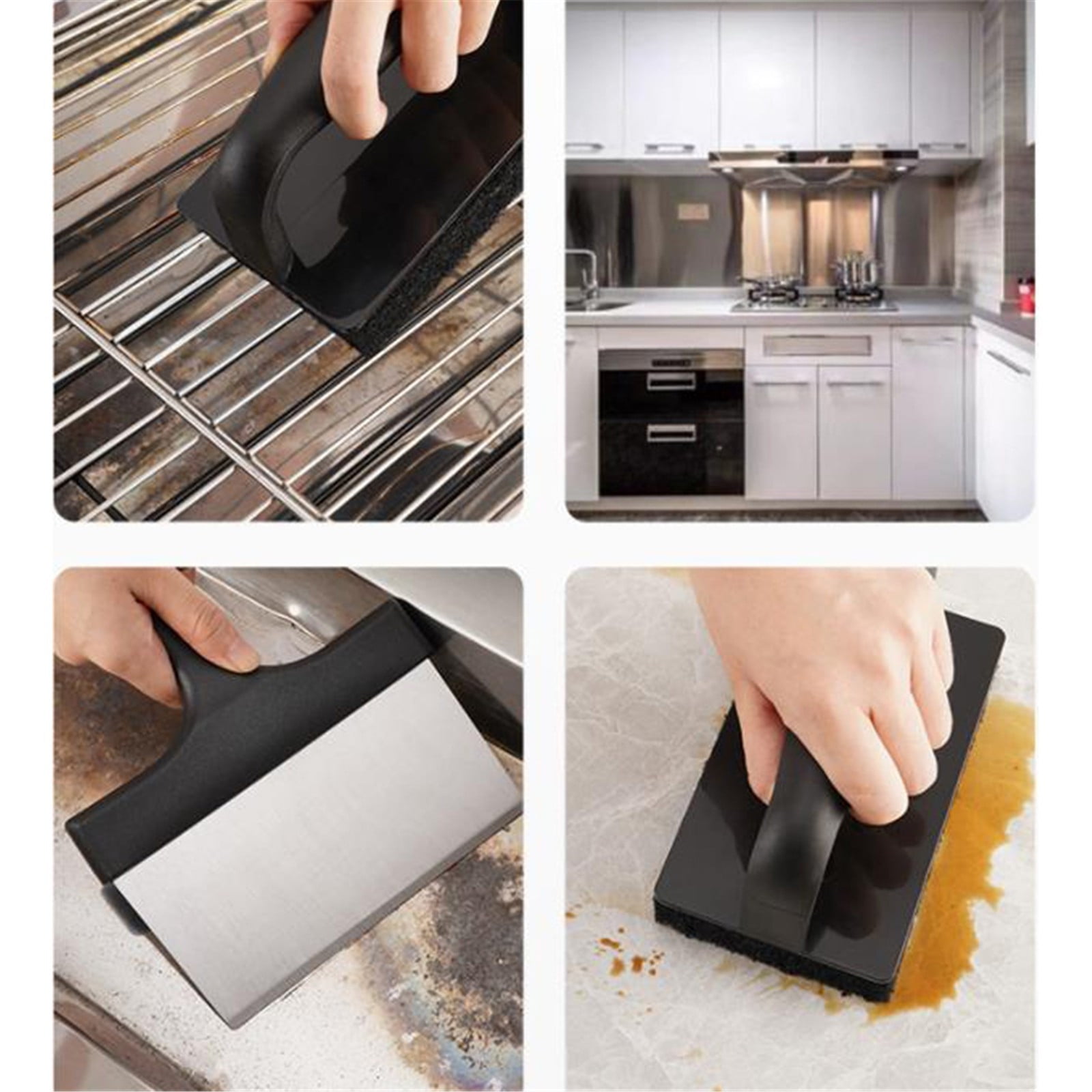 Jubipavy Cleaning Brushes Grill Brush And Scraper Replaceable Scraper Cleaning Head Grill Cleaning Kit Cleaner Tools Set Kitchen Cleaning Tool BBQ Accessories Tools Set Gifts