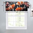thumbnail image 4 of Cenefas de cocina con diseño de peces koi, acuarela, río, peces, suerte, animales, flores, bolsillo para varilla, cortinas para cocina y baño, 54 x 18 pulgadas (2 unidades), 4 of 5