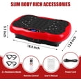 thumbnail image 4 of DMBOH Vibration Plate Exercise Machine,Portable Vibration Plate Platform for Weight Loss Home Fitness, Lymphatic Drainage, w/Resistance Bands+Remote,Red, 4 of 8