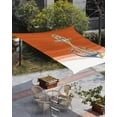 thumbnail image 3 of Sun Shade Sail 6.5x10Ft Watercolor Summer Ombre Caramel Orange Ocean Anchor Uv Block Sunshade Canopy Outdoor Shade Cover Rectangle Shade Cloth For Patio Garden Yard Deck Pergola, 3 of 6