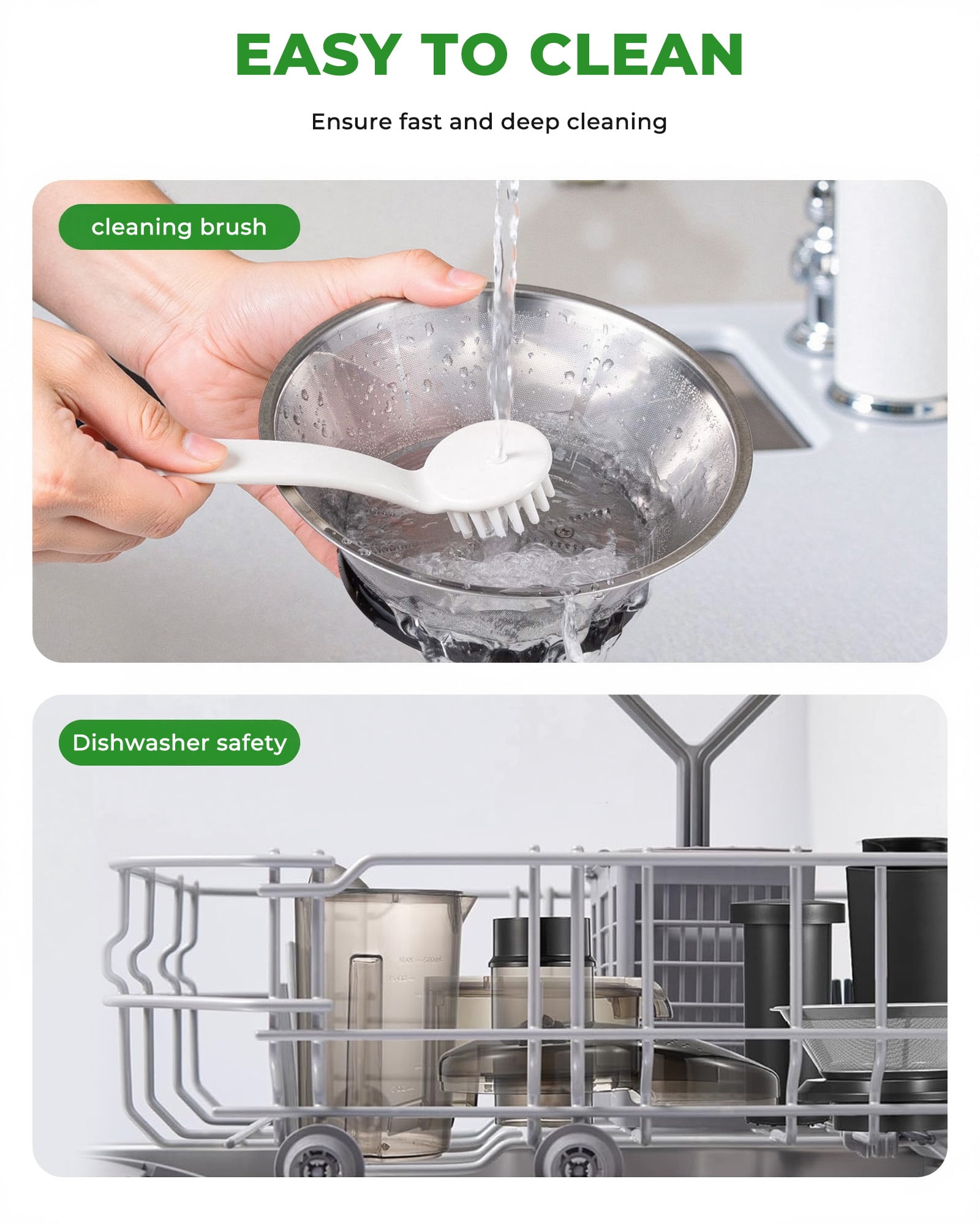 Casualife Electric Juicer Machine, 3 Inch Wide Feed Chute, Centrifugal Juicer for Whole Fruits and Vegetables, Easy to Clean, Silver