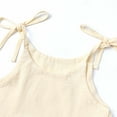 thumbnail image 5 of YUGYXL Baby Girls Camisole Tops Toddler Girlolid Color Pleated Adjustablepaghettitrap Tank Topummer Comfy Cotton Cami Beige,5-6 Years, 5 of 9