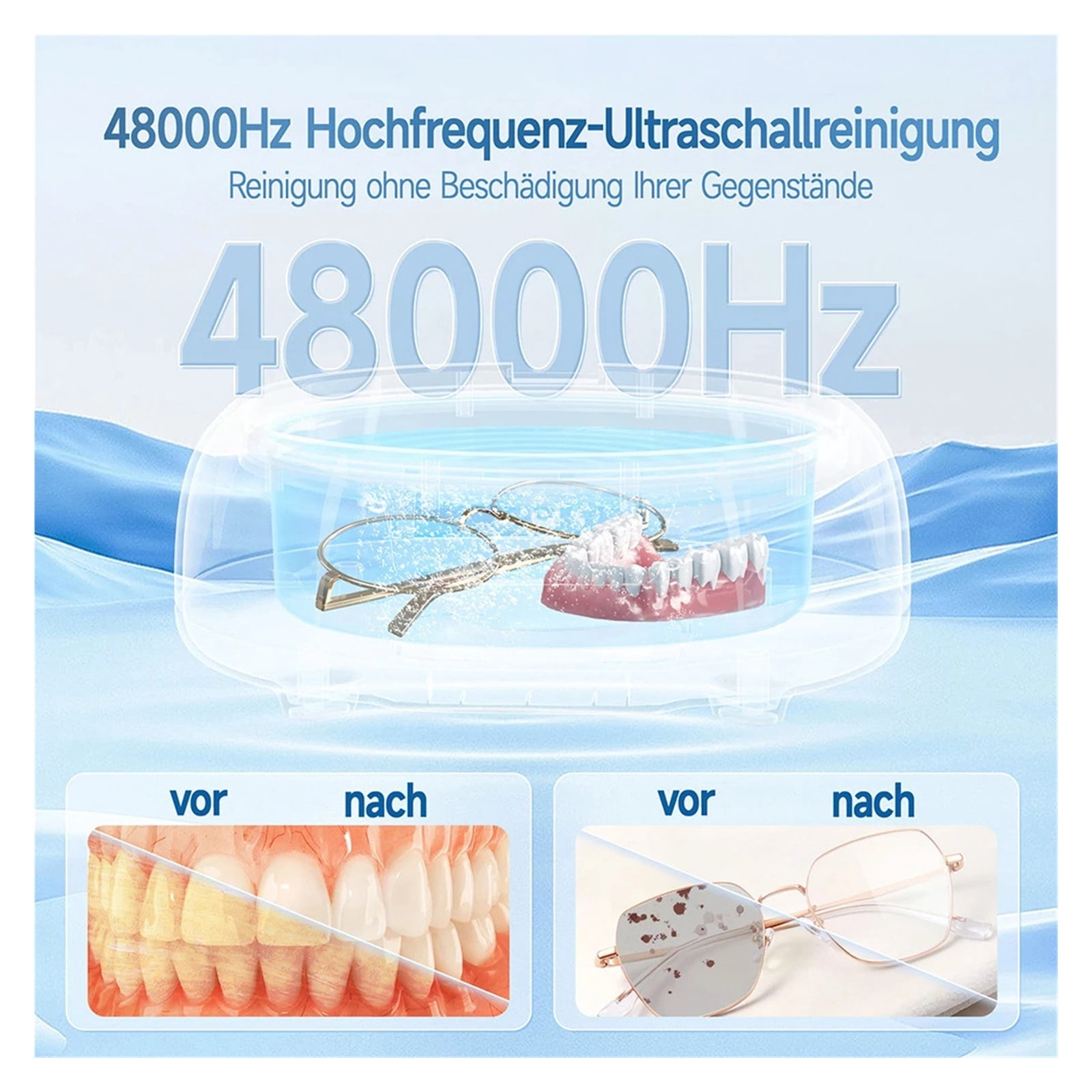 Ultrasonic Cleaner Ultrasound Glasses Jewelry Cleaner Ultrasonic Washing Bath for Household