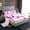 White Pink 02, variant on Feelyou Pink Hope Ribbon Bed Sheets for Teen, Flower Floral Print King Sheets, Cartoon Butterfly Animal Sheet Set, Lightweight Room Decor, 4pcs