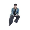 thumbnail image 2 of BELOVING 1/64 Diorama Man Figure Micro Layout Ornament Micro Landscape Collection Gift Photo Prop Resin Miniature Character Mini Model Style E, 2 of 6