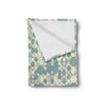 thumbnail image 2 of Geometric Soft Flannel Fleece Throw Blanket, Big Small Circles Pale Tones Lattice Pattern in Abstract Modern Artwork, Cozy Plush for Indoor and Outdoor Use, 50" x 60", Pale Teal Beige, by Ambesonne, 2 of 5