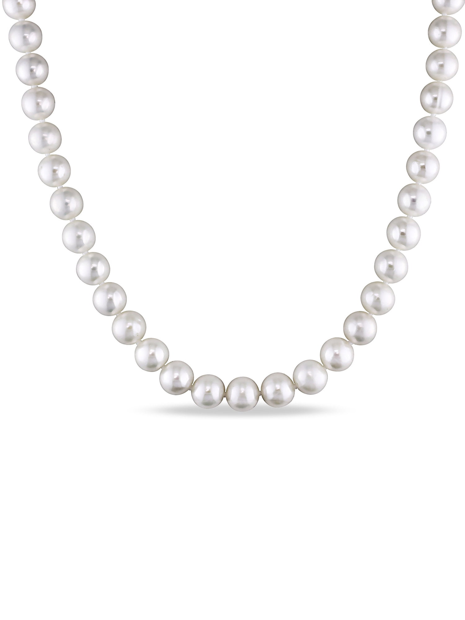 Sterling Silver 8-9mm Black 3-strand Freshwater Cultured Necklace Sterling Silver 8-9mm Black 3-strand Freshwater Cultured Necklace