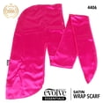 thumbnail image 4 of Evolve Satin Wrap Scarf Fuchsia, 4 of 5