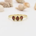 thumbnail image 2 of Earth Gems Jewelry Garnet Ring 925 Sterling Silver Gemstone Stacking Ring for Women, 2 of 2