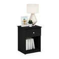thumbnail image 4 of Pemberly Row Engineered Wood Nightstand with One Drawer in Black Oak (Set of 2), 4 of 6