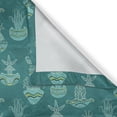 thumbnail image 6 of Ambesonne Nautical Valance & Curtain, Jellyfish in Sea Ornament, 55"x45", Dark Seafoam and Pale Teal, 6 of 7