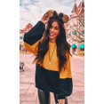 thumbnail image 2 of Women Sweaters-Oversized Chunky Knit Color Block Drop Shoulder Batwing Sleeve Pullover Sweater Tops, 2 of 7