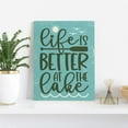 thumbnail image 2 of Canvas Wall Art Framed Life is Better at the Lake Poster Print Canvas Painting Picture Rustic Home Wall Decoration 8x10, 2 of 4