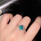 thumbnail image 1 of Anillo de diamantes azules y verdes Mosan de Maldivas Anillo de la mitad de la montaña Starlight Queen, 1 of 6