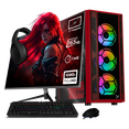 thumbnail image 1 of Xtreme PC Gaming AMD Radeon RX 6600 Ryzen 7 5700 32GB SSD 1TB Monitor 27 165Hz WIFI Red, 1 of 6