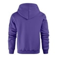 thumbnail image 6 of Zylanna Men's Hooded Sweatshirts with Pockets, Solid Color Casual Half-Zip Soft & Warm Sport Hoodies Pullover for Men Purple, 6 of 6