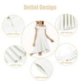 thumbnail image 6 of Arshiner Girls Summer Dress Off Shoulder Flutter Sleeve Midi Swing Cassual Formal Dresses with Pocket, 6 of 6