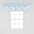 thumbnail image 2 of Spring Window Valance, Abstract Floral Patterns Flowers and Leaves on Branches, Curtain Valance for Kitchen Bedroom Decor with Rod Pocket, 54" X 18", White Sky Blue, by Ambesonne, 2 of 3