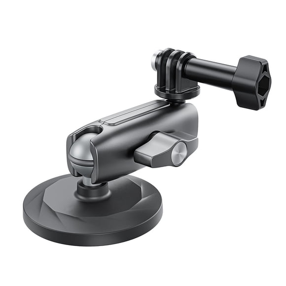 JIAHAOO Aluminum Camera Mount Magnetic Suction Base 360° Adjustable Dual Ball Heads for Insta360 GoPro DJI