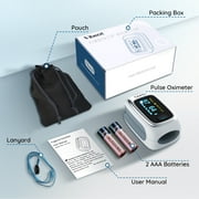 Vibeat Pulse Oximeter Bluetooth Blood Oxygen Monitor with SpO2 and Heart Rate Tracking for Aviation and High Altitude Sports, Silver